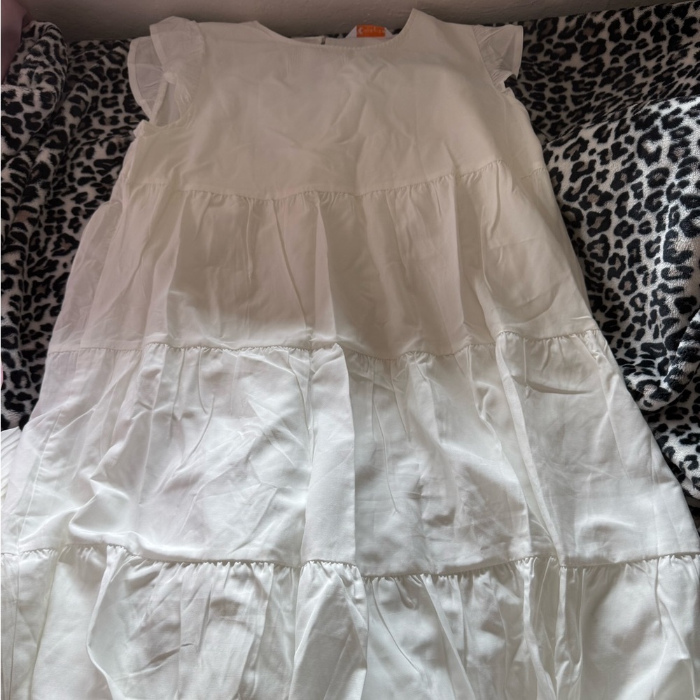 Elegant White Tiered Dress
